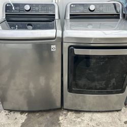 LG.  WASHER.  AND GAS DRYER 