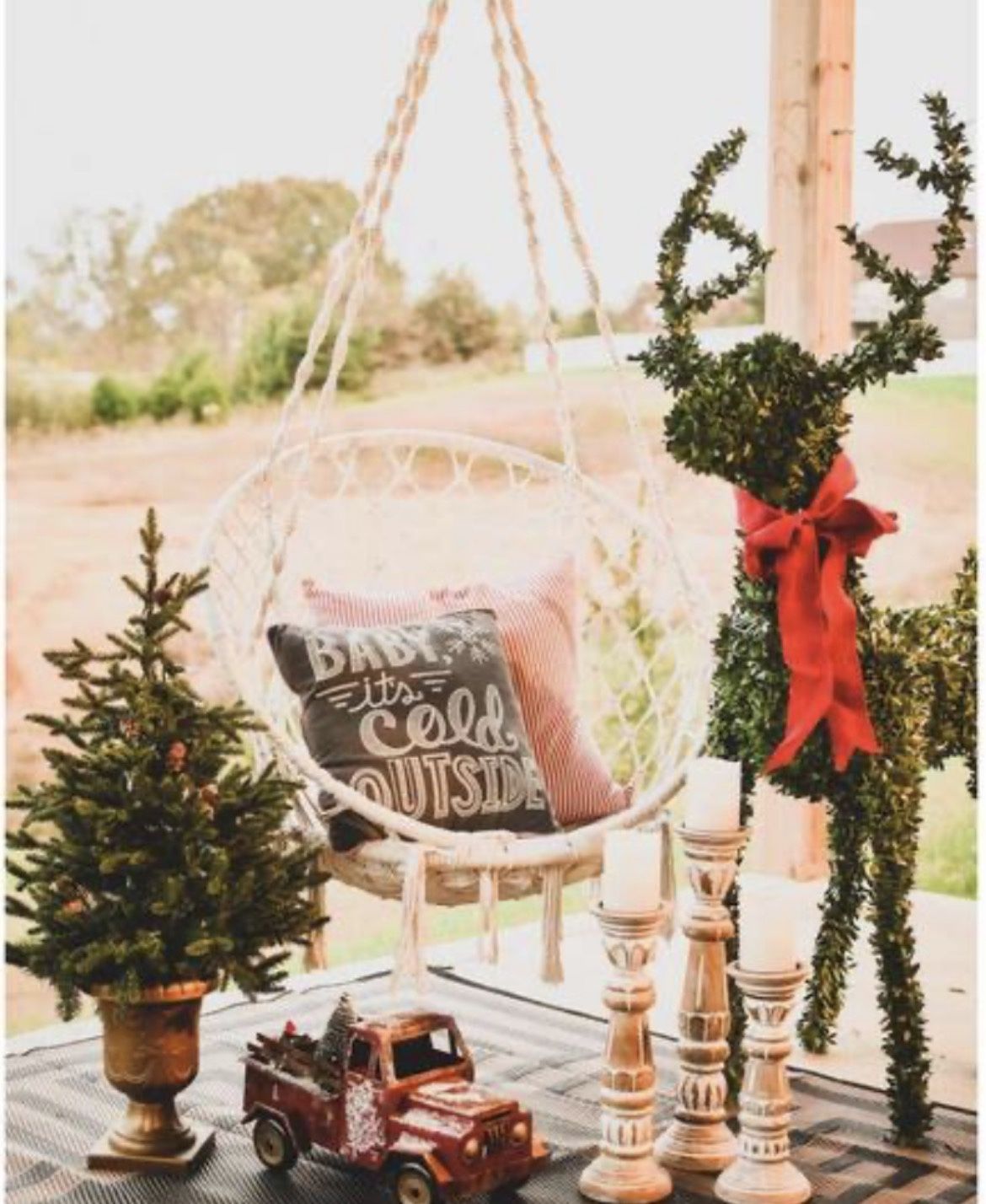 5' Christmas Boxwood Deer Topiary with Warm White LED by Fraser Hill Farm Yard Decoration