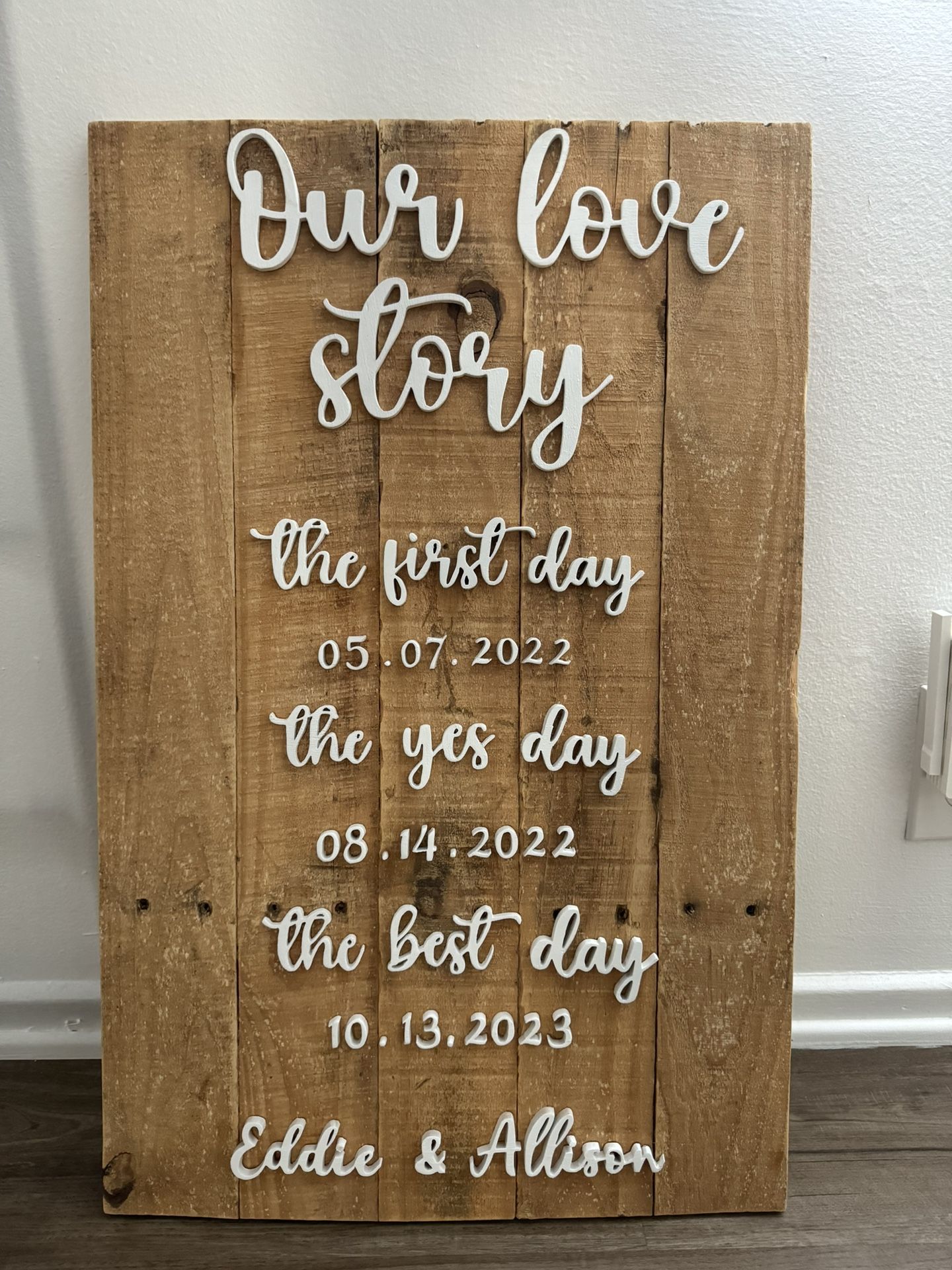 Custom wedding decor