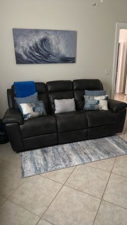 Dark grey sofa