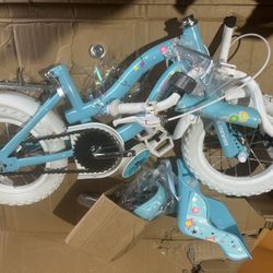 Kids 12in Blue Princess Bicycle 