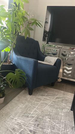 Blue side chair