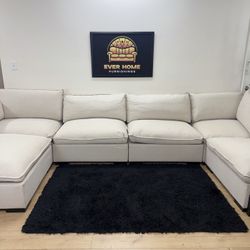 6 Piece Modern Modular Sectional With Ottoman 