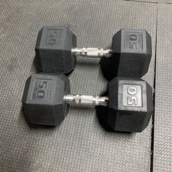 Rubber Coated Dumbbells 