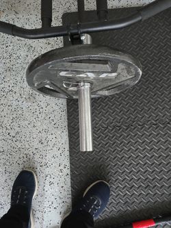 2 CAP Barbell, 45lb Olympic Grip Plate, Black