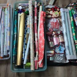 Rolls of wrapping paper