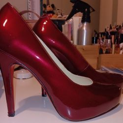 Dark Red 7 Heels