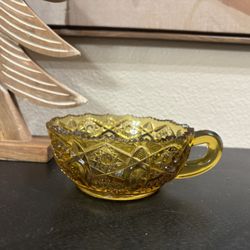 Vintage Amber Glass Dish