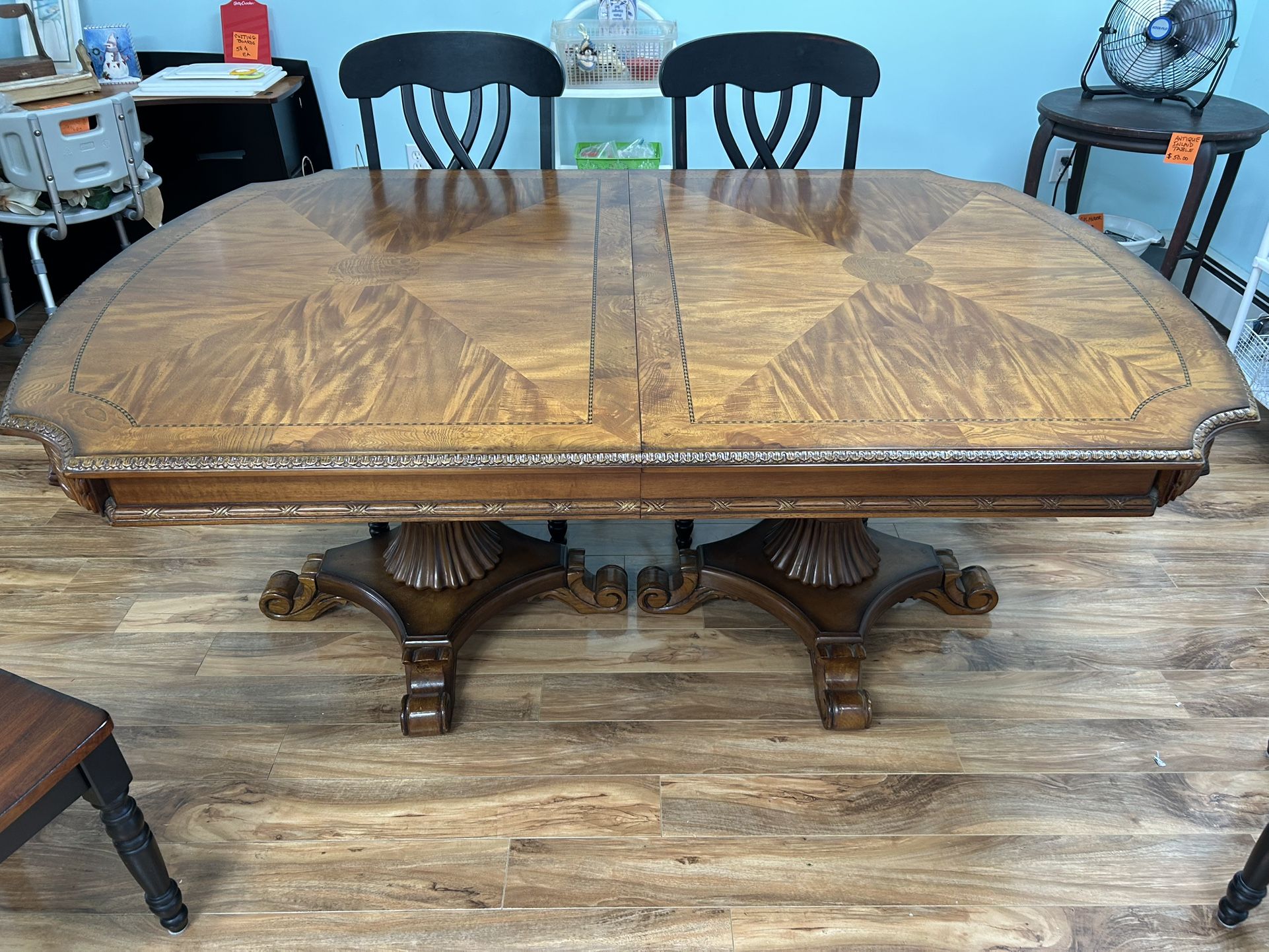Large Wooden Dining Table And Chairs