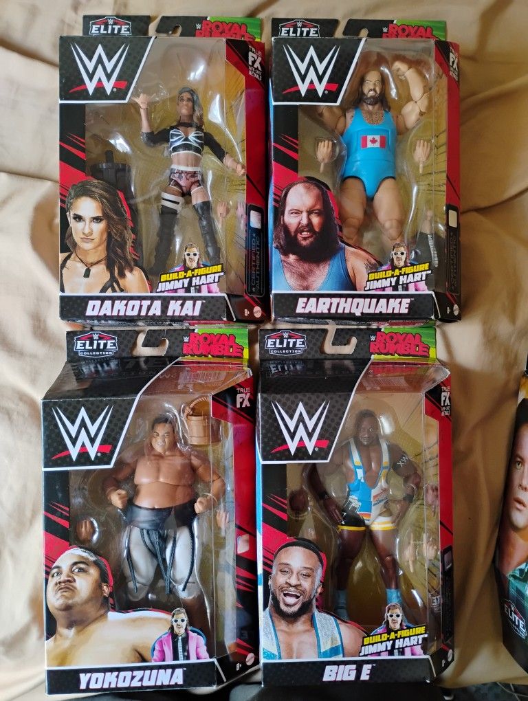 WWE Elite Collection Royal Rumble Yokozuna/Big E/Dakota Kai/Earthquake NEW!!