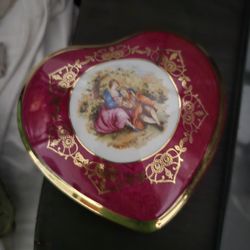 Beautiful Limoges Porcelain From France Heart Shaped 