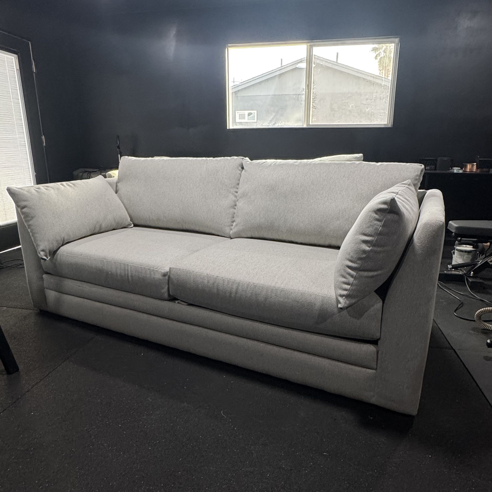 Gray Living Spaces Loveseat Sofa Couch Twin Set Living Room