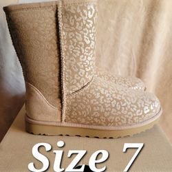 Women's UGG Classic Short Snow Leopard Boots 