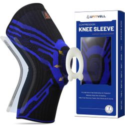 Compression Knee Brace for Pain Relief Premium Knee Sleeve with Stabilizers & Patella Pads