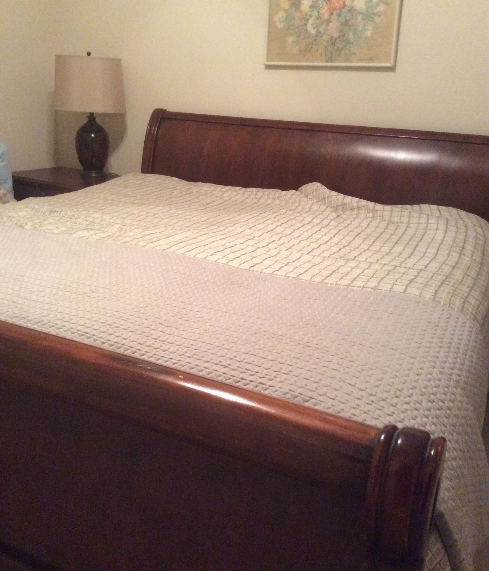 California king size bed with the mattress
