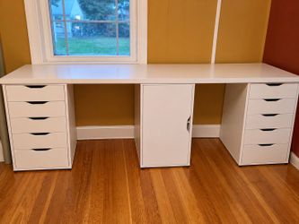 White Desk Setup for Sale