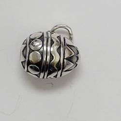 James Avery Sterling Silver Vintage Retired Easter Egg Charm