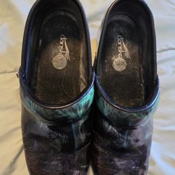Dansko Metallic Pattern Professional Clogs Comfort Shoes Women EU 37