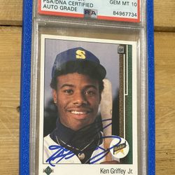 * 1989 Upper Deck * #1 Ken Griffey Jr * PSA Authentic with PSA 10 Auto  * Last 7 Day eBay/130point comps pictured ranging from $525 - $600