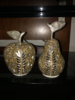 Gold And Silver Apple And Pear Decor  Thumbnail