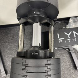 LYNX FITNESS ( BRAND NEW IN BOX ) Pair Of 80lb Adjustable Dumbbells