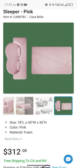 Sofa/Bed Brand new Pink
