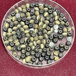155 Green 6mm Fiber Optic Beads