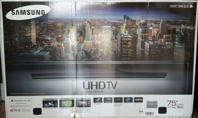 SAMSUNG 75'' UN75JU6500 4K SMART LED UHDTV 2160P 120HZ
