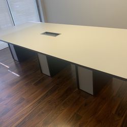 White Rectangular Conference Table 48”x120”