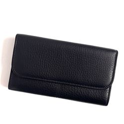 Vintage Coach Women’s Sonoma Collection Large Wallet Clutch in Black Pebbled Leather