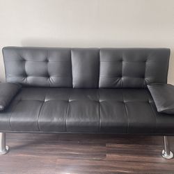 Black Faux Leather couch