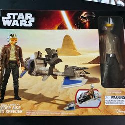 New Star Wars Speeder Bike Moto Speeder with Poe Dameron speed disney