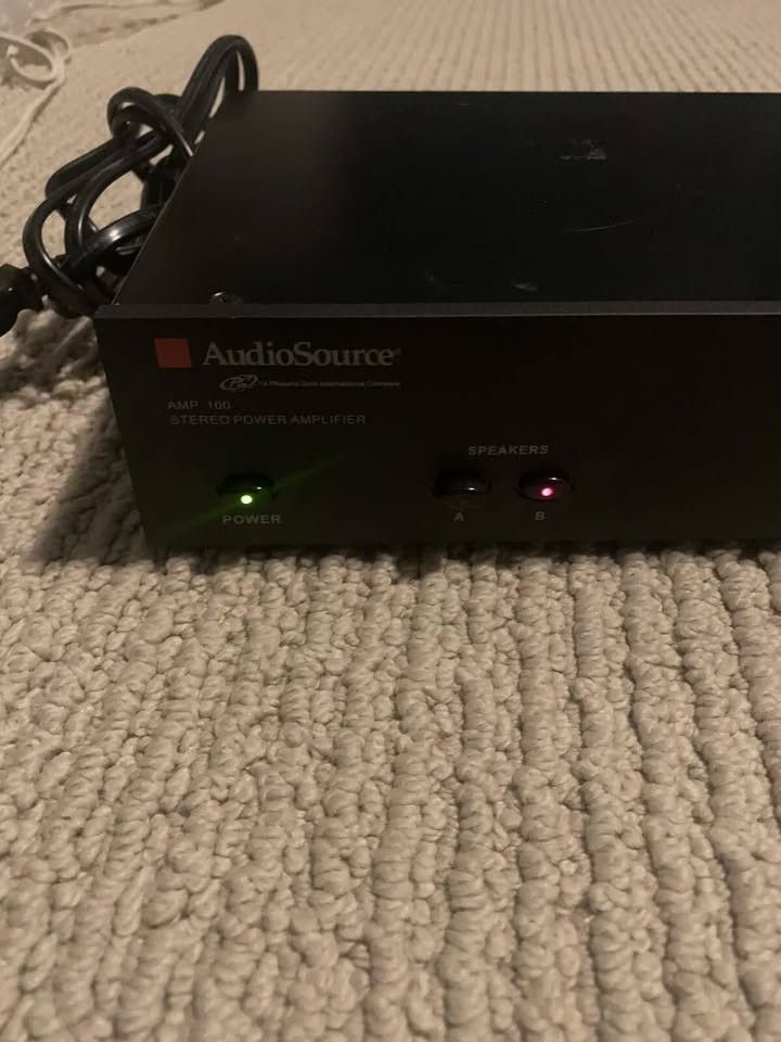 Audio Source Stereo Power Amplifier Model AMP 100 2 Channel Amplifier
