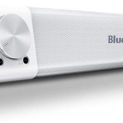 Computer Speaker, Stereo USB Powered Mini Soundbar Aux-in Wired Sound Bar&Wireless Bluetooth 5.0 with 7.1 Channel Sound Card Driver Strong Bass for PC