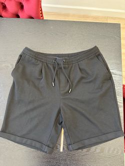 [Zara] Men’s Black Drawstring Casual Shorts – Modern Fit with Pockets Size [XL]