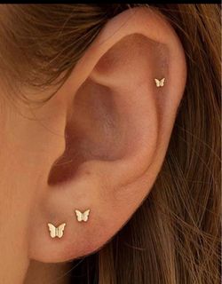 Tiny Flat Back Earrings for Women 14K Gold   Plated Small Flat Back Stud 60 pairs  $1 each