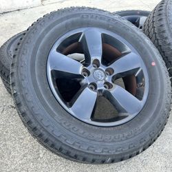  (4) 20" Dodge Ram 1500 black rims Factory OEM 2013-2019 Bridgestone LT275/65R20