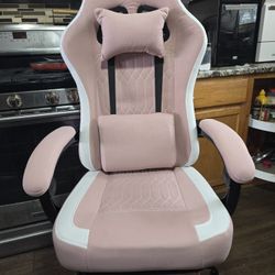 Peak and white gaming cheer with Adjust your back tilt, Henn leg rest # 718