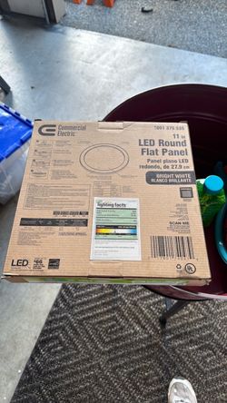 New in Box 11in LED Round Flat Panel Light