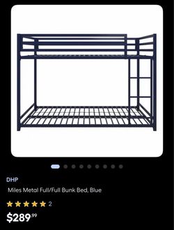 Blue bunk bed full/full