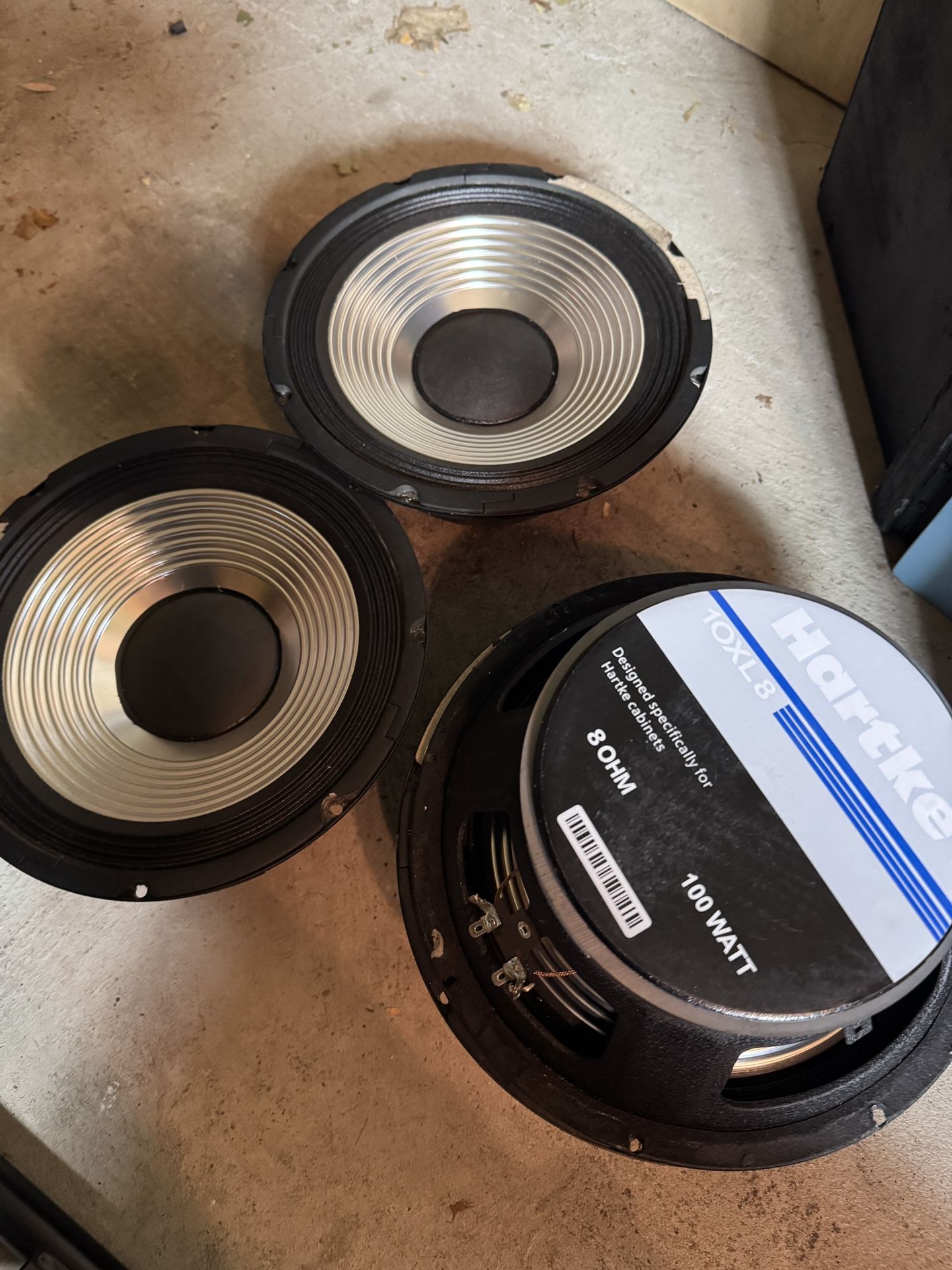 Hartke 100w 10” 8ohm Aluminum Speakers EX COND buy 1 up to 8