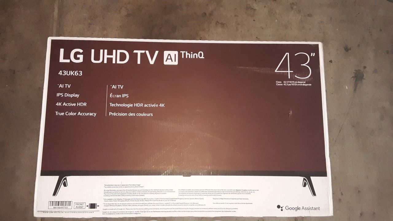 LG uhd TV 43"