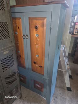 Vintage Alpine Style Painted Cupboard