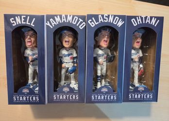 Los Angeles Dodgers 2025 world champions starters series bobblehead set of 4 🏆💙