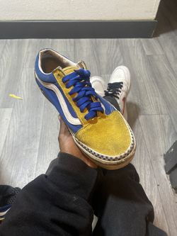 Youth Blue Nd Yellow Vans Low top Vans 6.5