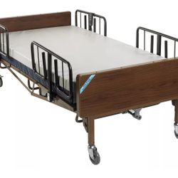 Drive Medical 15033 Delta Ultra Light 1000 Full Electric Bed - With 4 half rails