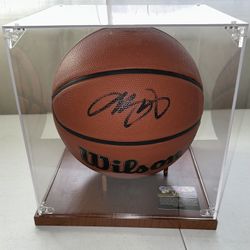 LEBRON JAMES SIGNED LA LOS ANGELES LAKERS AUTOGRAPHED BASKETBALL IN DISPLAY CASE 627