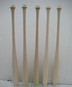 $50 each - Lot of 5 Brand new *Unfinished Wood Baseball Bats