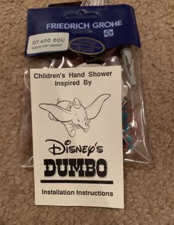 Walt Disney Children's Dumbo Hand Shower Sprayer Head Rare