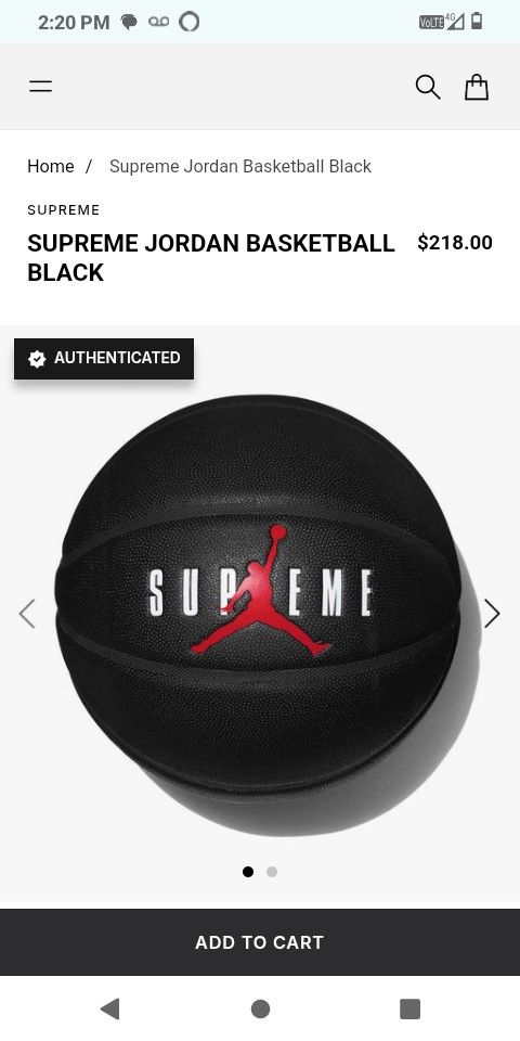Supreme Jordan Basketball